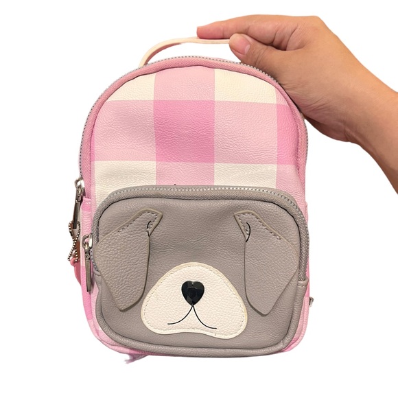 Betsey Johnson Bags Betsey Johnson Puppy Pink Gingham Mini Backpack